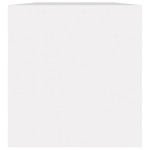 vidaXL Cutie de depozitare viniluri, alb, 71x34x36 cm, lemn compozit