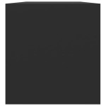 vidaXL Cutie de depozitare viniluri, negru, 71x34x36 cm, lemn compozit