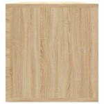 vidaXL Cutie de depozitare viniluri, stejar sonoma, 71x34x36 cm, lemn