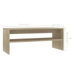 vidaXL Măsuță de cafea, stejar sonoma, 100x40x40 cm, lemn prelucrat vidaXL Măsuță de cafea, stejar sonoma, 100x40x40 cm, lemn prelucrat