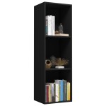 vidaXL Bibliotecă/Comodă TV, negru, 36 x 30 x 114 cm, PAL