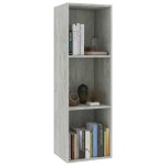 vidaXL Bibliotecă/Dulap TV, gri beton, 36x30x114 cm, lemn prelucrat