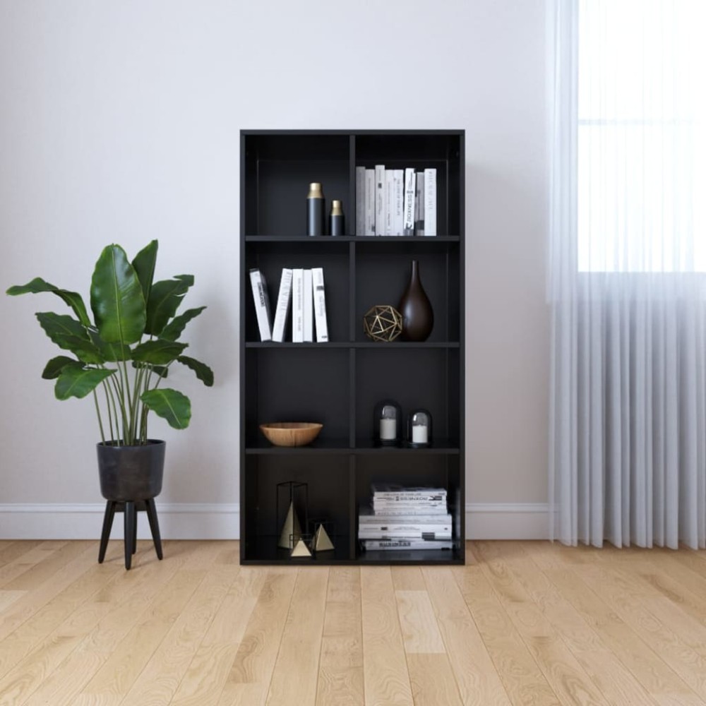 vidaXL Bibliotecă/Dulap, negru, 66x30x130 cm, lemn prelucrat