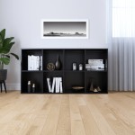 vidaXL Bibliotecă/Dulap, negru, 66x30x130 cm, lemn prelucrat vidaXL Bibliotecă/Dulap, negru, 66x30x130 cm, lemn prelucrat