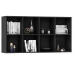 vidaXL Bibliotecă/Dulap, negru, 66x30x130 cm, lemn prelucrat vidaXL Bibliotecă/Dulap, negru, 66x30x130 cm, lemn prelucrat