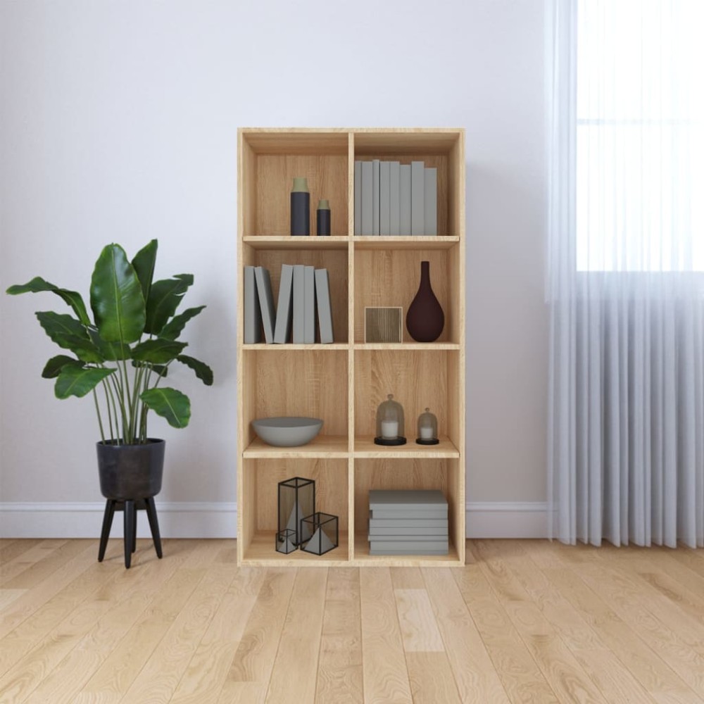 vidaXL Bibliotecă/Dulap, stejar sonoma, 66x30x130 cm, lemn prelucrat