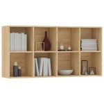 vidaXL Bibliotecă/Dulap, stejar sonoma, 66x30x130 cm, lemn prelucrat vidaXL Bibliotecă/Dulap, stejar sonoma, 66x30x130 cm, lemn prelucrat