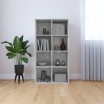 vidaXL Bibliotecă/Dulap, gri beton, 66x30x130 cm, lemn prelucrat