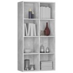 vidaXL Bibliotecă/Dulap, gri beton, 66x30x130 cm, lemn prelucrat