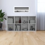 vidaXL Bibliotecă/Dulap, gri beton, 66x30x130 cm, lemn prelucrat