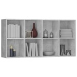 vidaXL Bibliotecă/Dulap, gri beton, 66x30x130 cm, lemn prelucrat