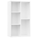 vidaXL Bibliotecă/Dulap, alb, 50x25x80 cm, lemn prelucrat