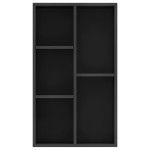 vidaXL Bibliotecă/Dulap, negru, 50x25x80 cm, lemn prelucrat