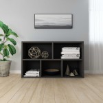 vidaXL Bibliotecă/Dulap, negru, 50x25x80 cm, lemn prelucrat