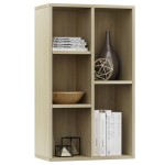vidaXL Bibliotecă/Dulap, stejar sonoma, 50x25x80 cm, lemn prelucrat