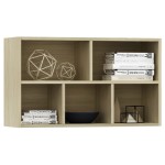 vidaXL Bibliotecă/Dulap, stejar sonoma, 50x25x80 cm, lemn prelucrat