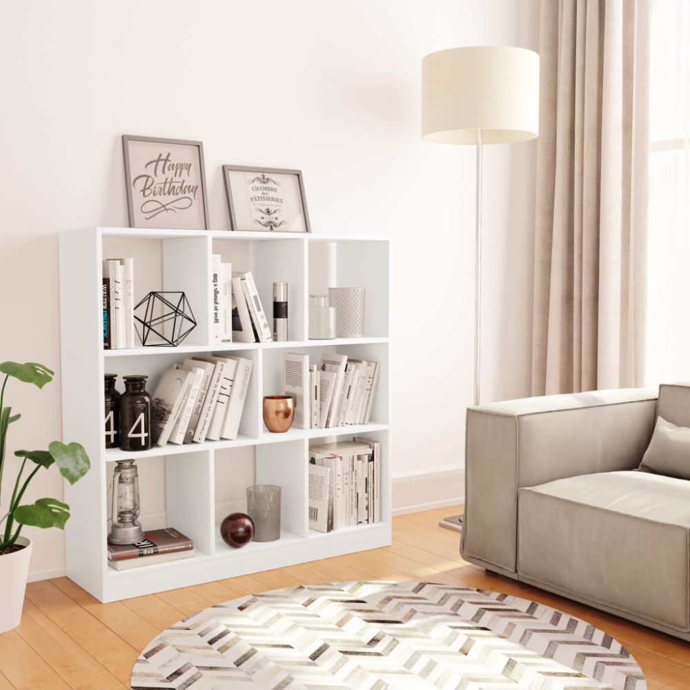 vidaXL Bibliotecă, alb, 97,5x29,5x100 cm, lemn prelucrat