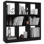 vidaXL Bibliotecă, negru, 97,5x29,5x100 cm, lemn prelucrat vidaXL Bibliotecă, negru, 97,5x29,5x100 cm, lemn prelucrat