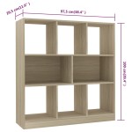 vidaXL Bibliotecă, stejar sonoma, 97,5x29,5x100 cm, lemn prelucrat