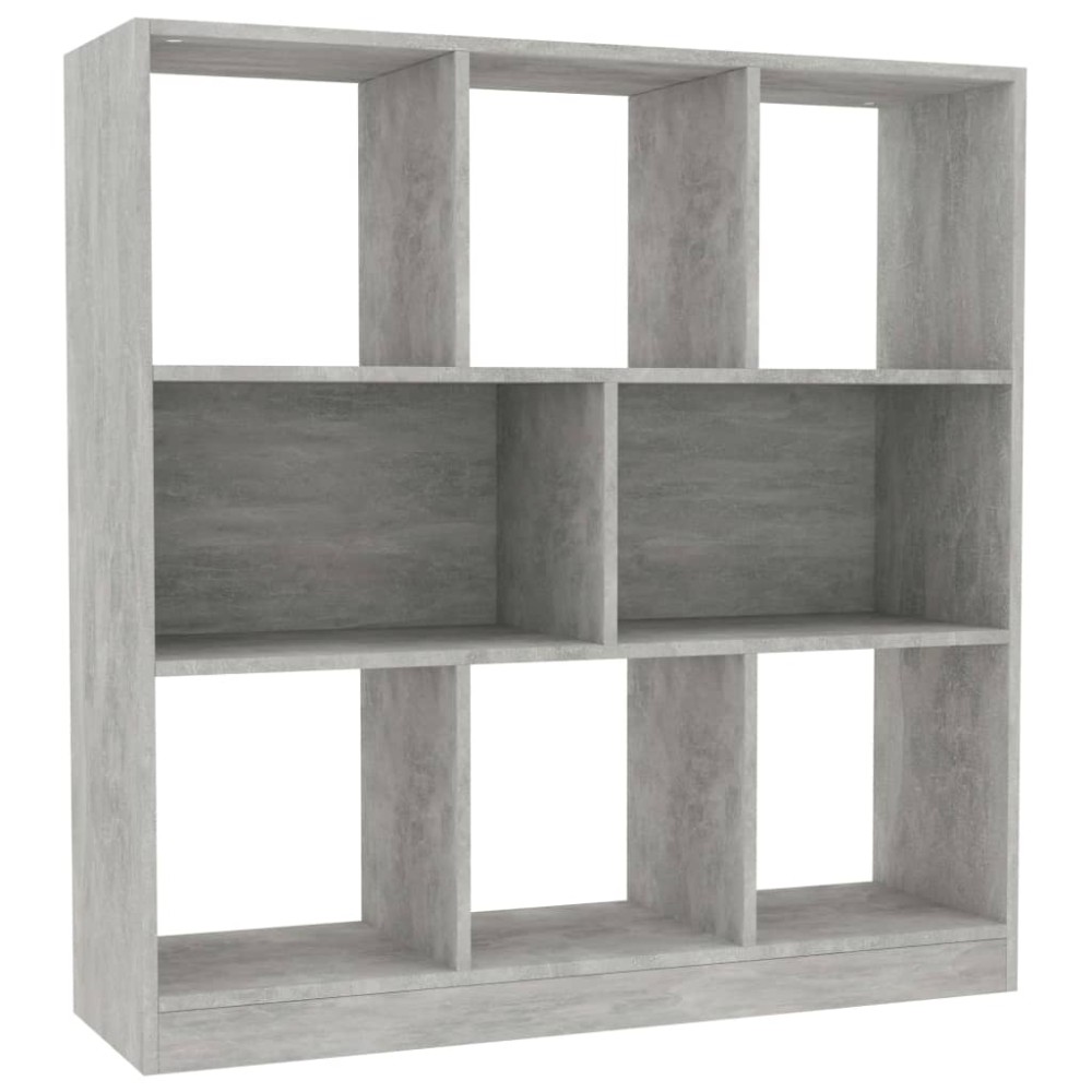 vidaXL Bibliotecă, gri beton, 97,5x29,5x100 cm, lemn prelucrat