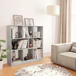 vidaXL Bibliotecă, gri beton, 97,5x29,5x100 cm, lemn prelucrat vidaXL Bibliotecă, gri beton, 97,5x29,5x100 cm, lemn prelucrat