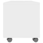 vidaXL Dulap TV cu rotile, alb, 90x35x35, lemn prelucrat vidaXL Dulap TV cu rotile, alb, 90x35x35, lemn prelucrat
