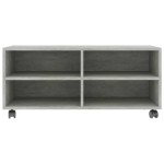 vidaXL Dulap TV cu rotile, gri beton, 90x35x35, lemn prelucrat vidaXL Dulap TV cu rotile, gri beton, 90x35x35, lemn prelucrat