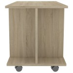 vidaXL Comodă TV cu roți, stejar Sonoma, 80x40x45 cm, lemn prelucrat vidaXL Comodă TV cu roți, stejar Sonoma, 80x40x45 cm, lemn prelucrat
