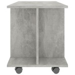 vidaXL Comodă TV cu roți, gri beton, 80x40x45 cm, lemn prelucrat vidaXL Comodă TV cu roți, gri beton, 80x40x45 cm, lemn prelucrat