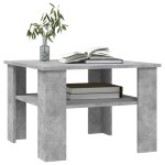 vidaXL Măsuță de cafea, gri beton, 60x60x42 cm, lemn prelucrat vidaXL Măsuță de cafea, gri beton, 60x60x42 cm, lemn prelucrat
