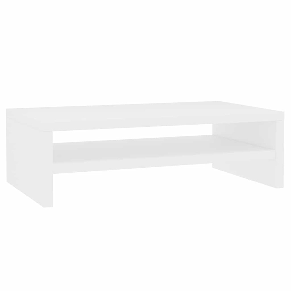 vidaXL Suport monitor, alb, 42x24x13 cm, lemn prelucrat