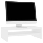 vidaXL Suport monitor, alb, 42x24x13 cm, lemn prelucrat