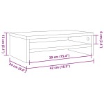 vidaXL Suport monitor, negru, 42x24x13 cm, lemn prelucrat