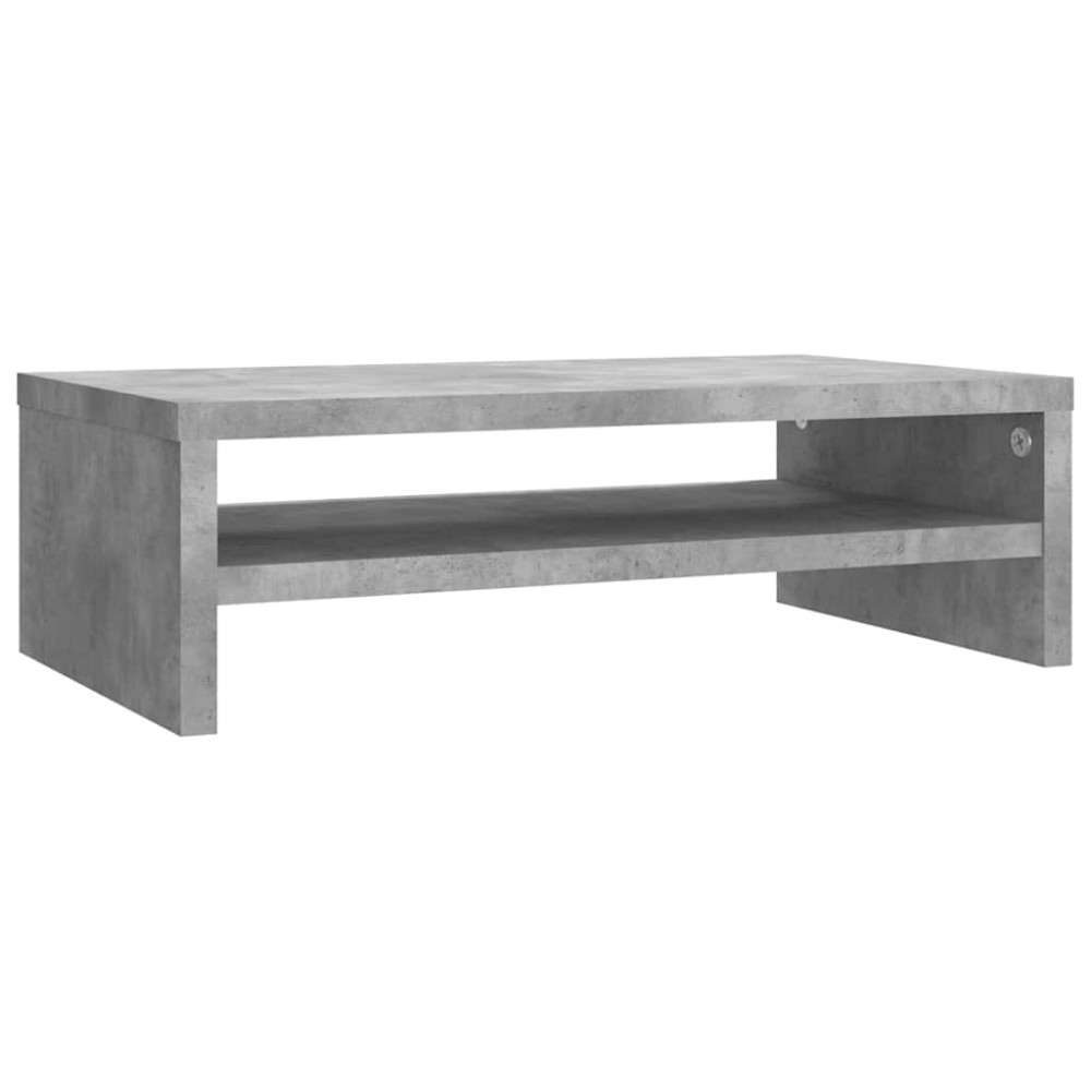 vidaXL Suport monitor, gri beton, 42x24x13 cm, lemn prelucrat