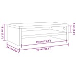 vidaXL Suport monitor, gri beton, 42x24x13 cm, lemn prelucrat