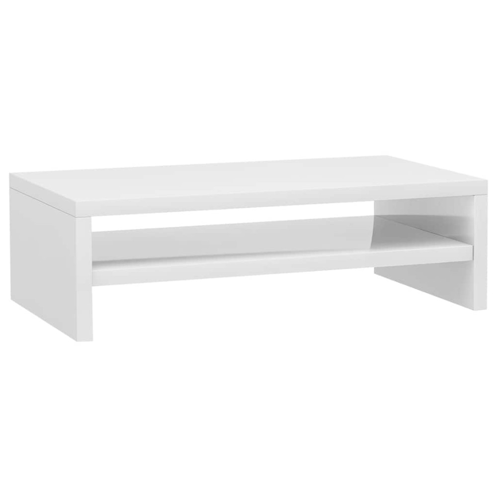 vidaXL Suport monitor, alb extralucios, 42x24x13 cm, lemn prelucrat