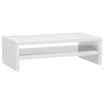 vidaXL Suport monitor, alb extralucios, 42x24x13 cm, lemn prelucrat