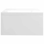 vidaXL Suport monitor, alb extralucios, 42x24x13 cm, lemn prelucrat