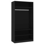 vidaXL Șifonier, negru, 100x50x200 cm, lemn prelucrat vidaXL Șifonier, negru, 100x50x200 cm, lemn prelucrat