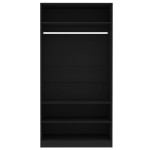 vidaXL Șifonier, negru, 100x50x200 cm, lemn prelucrat vidaXL Șifonier, negru, 100x50x200 cm, lemn prelucrat