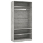vidaXL Șifonier, gri beton, 100x50x200 cm, PAL vidaXL Șifonier, gri beton, 100x50x200 cm, PAL