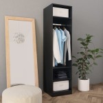 vidaXL Șifonier, negru, 50x50x200 cm, lemn prelucrat vidaXL Șifonier, negru, 50x50x200 cm, lemn prelucrat