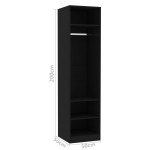vidaXL Șifonier, negru, 50x50x200 cm, lemn prelucrat vidaXL Șifonier, negru, 50x50x200 cm, lemn prelucrat