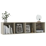 vidaXL Bibliotecă/Comodă TV, stejar sonoma, 143x30x36 cm vidaXL Bibliotecă/Comodă TV, stejar sonoma, 143x30x36 cm