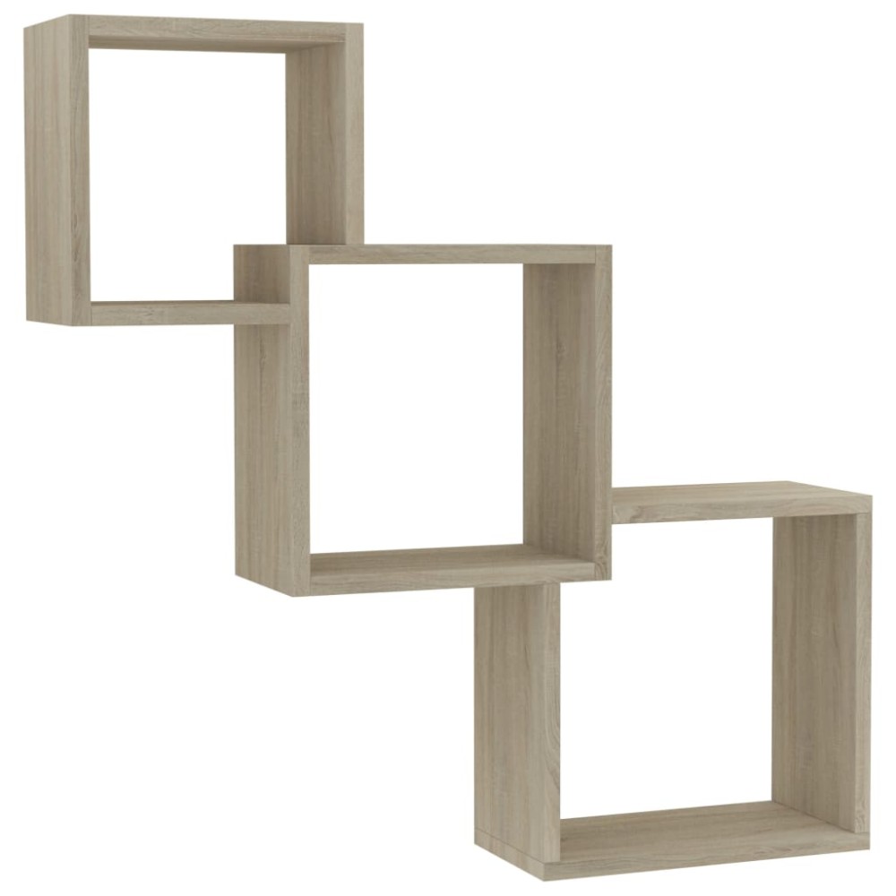vidaXL Rafturi de perete, cub, stejar sonoma, 68x15x68 cm, PAL