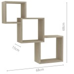 vidaXL Rafturi de perete, cub, stejar sonoma, 68x15x68 cm, PAL vidaXL Rafturi de perete, cub, stejar sonoma, 68x15x68 cm, PAL