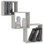 vidaXL Rafturi de perete, cub, gri beton, 68x15x68 cm, lemn prelucrat vidaXL Rafturi de perete, cub, gri beton, 68x15x68 cm, lemn prelucrat