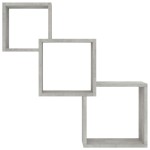 vidaXL Rafturi de perete, cub, gri beton, 68x15x68 cm, lemn prelucrat vidaXL Rafturi de perete, cub, gri beton, 68x15x68 cm, lemn prelucrat