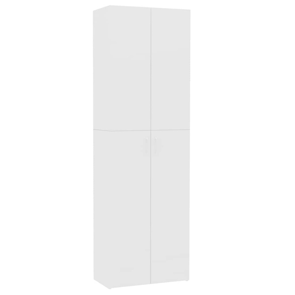 vidaXL Dulap de birou, alb, 60x32x190 cm, lemn prelucrat