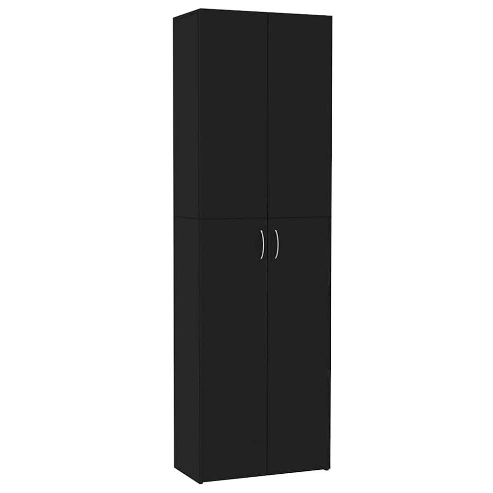 vidaXL Dulap de birou, negru, 60x32x190 cm, lemn prelucrat